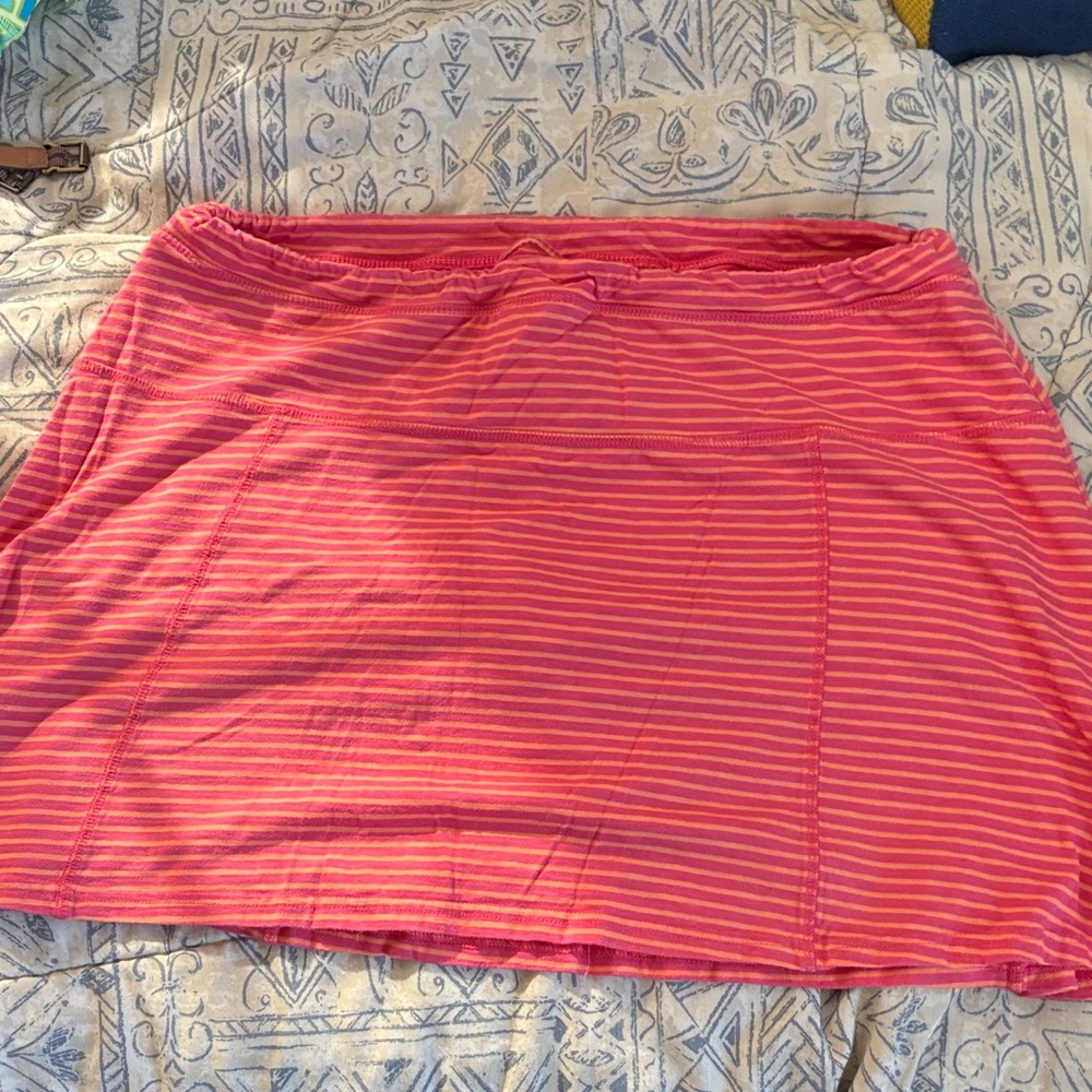 Toad&Co Pink Striped Mini Skirt